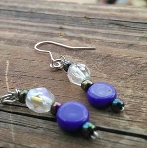 🌺Blue beaded earrings!🌺